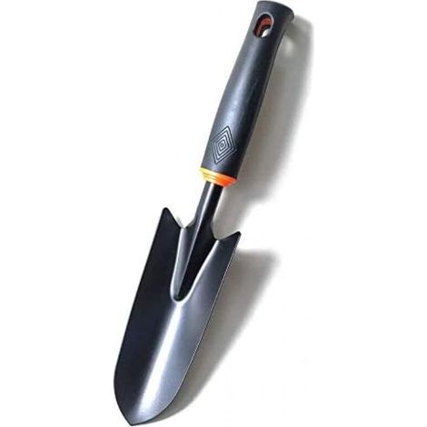 Pelle de jardin, pelle à main de jardin en acier au carbone, pelle étroite avec poignée ergonomique (noir) (1/4)