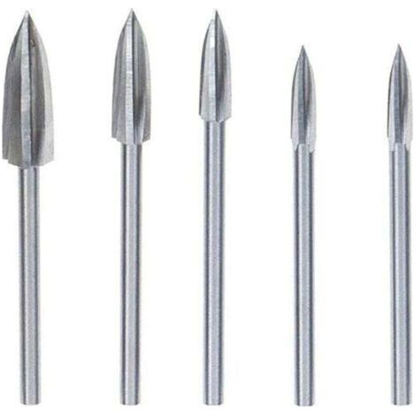 Pièces Fraise Outils De Sculpture Gravure Fraises Rotatives pour sculpture sur Bois Carbure de Tungstène Coupe Double Fraise Rotative Meulage Fraise En Acier Couteau Outil de Sculpture (1/4)