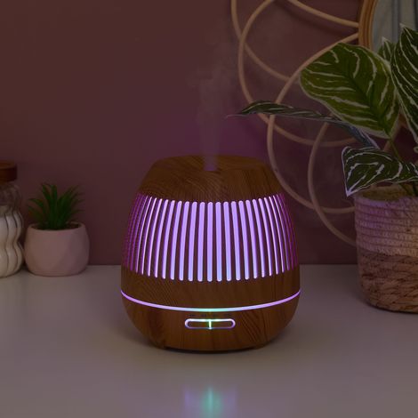Diffuseur - HOME DECO FACTORY - Lantern - Huiles Essentielles - LED - Marron (1/5)
