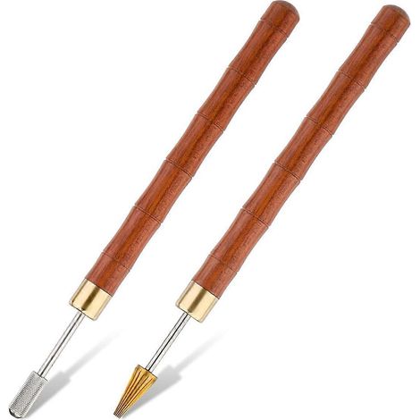 Lot de 2 stylos à teinture pour bords de cuir, applicateur à rouleau pour bords de cuir (1/5)