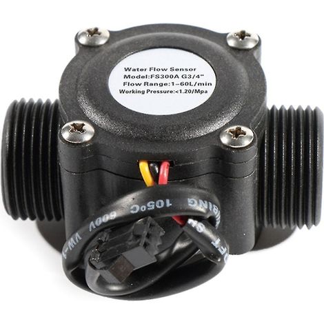 G3/4'' 6-points Turbine Flowmeter Indicator Sensor Gauge Male Thread 1-60l/min (1/4)