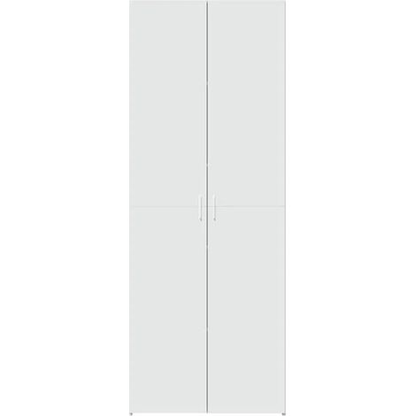 Buffet de Cuisine Blanc 70x42.5x185 cm, Meuble Rangement Haut en Bois d'Ingénierie pour Salle à Manger et Salon (1/5)