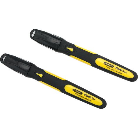 Stanley Tools Fine Tip Marker Black - Pack of 2