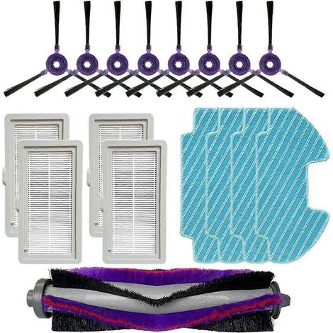 Accessoires pour balai à franges Midea i5 i5C : brosse latérale, filtre HEPA et chiffon. (1/5)