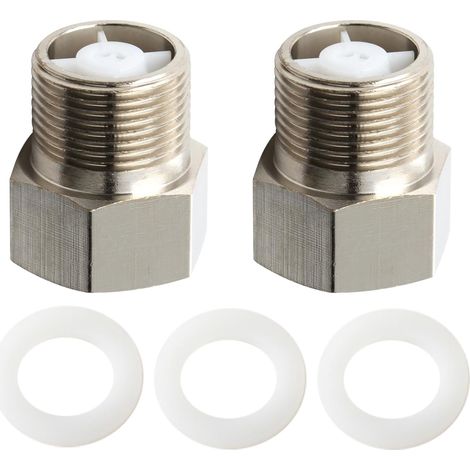 2 Pieces 3/4 Inch Nickel-Plated Brass Check Valve with Male and Female Thread, 3/4 Inch Return Retention, Water Check Valve for Pipes, Water Heater, Drain (1/5)