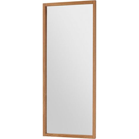 Miroir rectangulaire 50x2x120 cm en chêne massif naturel