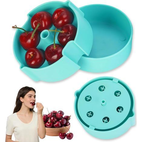 DéNoyauteurs Pour Cerises,Type poussoir déNoyauteurs Pour Cerises avec bac de récupération,Multi DéNoyauteur Pour Cerises,Outil dénoyauteur de cerises,pour cerises,olives,prunes (1/5)