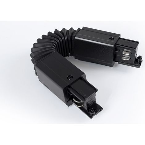 Connecteur flexible pour rail triphasé en saillie - GEN2 - Noir (1/5)