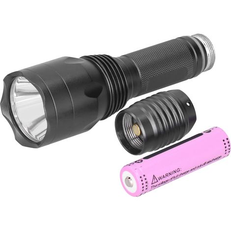 Lampe torche tactique LED étanche, rechargeable par USB, portable, idéale pour le camping, le vélo et les activités de plein air (verte). (1/5)