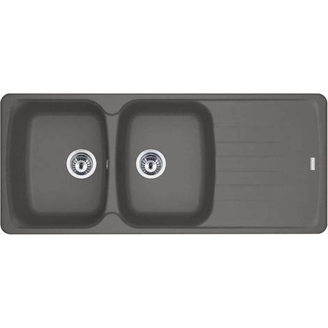 Franke – Évier de cuisine Fragranit+ 1160 x 500 x 210 mm – Sous-meuble 80 cm – Traitement anti-bactérien – Résistant aux chocs thermiques