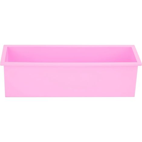 1200ml Rectangular Silicone Soap Mold, Non-Stick, Oven, Microwave, Dishwasher Safe, 10.2x2.8x3.1 Inches, -40℃ to 230℃ (Pink) (1/5)