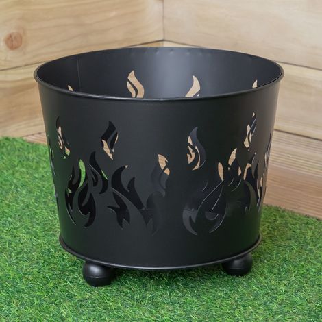 32cm Black Steel Fuego Outdoor Garden Firebasket (1/5)