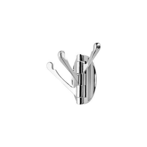 Drehbarer Wandgarderobenständer aus Edelstahl mit 3 klappbaren Armen, um 180° drehbarer Kleiderbügel/Kleiderhaken/Handtuchhalter für Badezimmer, Küche, Garage (poliertes Chrom) (1/4)