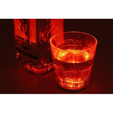 2 PZ Luci LED Sotto Bottiglia Vino Sottobicchiere Rosso Ideale Regalo Natalizio (1/3)