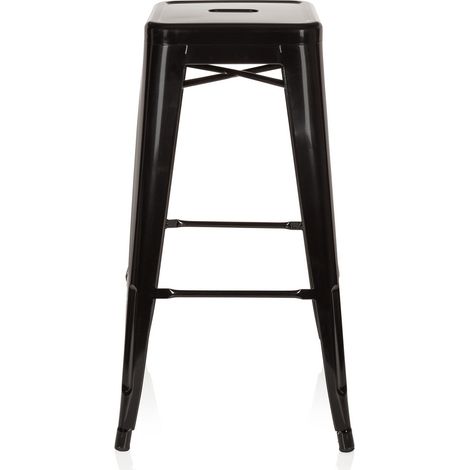 [GEBRAUCHT] Hjh Office Barhocker Vantaggio High Barstuhl Hocker Sitzhocker Metallic Schwarz B-Ware (1/2)