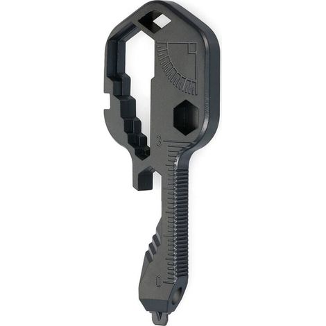 24-in-1 Multifunktionswerkzeug in Schraubenschlüsselform, Outdoor-Taschenwerkzeug aus Edelstahl (schwarz) (1/4)