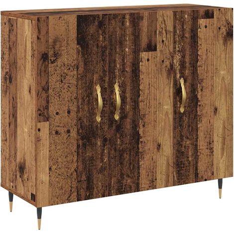 Buffet,Bahut,Meuble de Rangement Marron 90 x 34 x 80 cm Bois d'ingénierie CFW13901 (1/5)