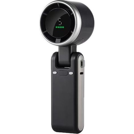 Mini ventilador portátil recargable, 5 velocidades altas, ajustable, 3600 mAh, ventilador de viaje, ventilador turbo, ventilador de cuello (1/5)