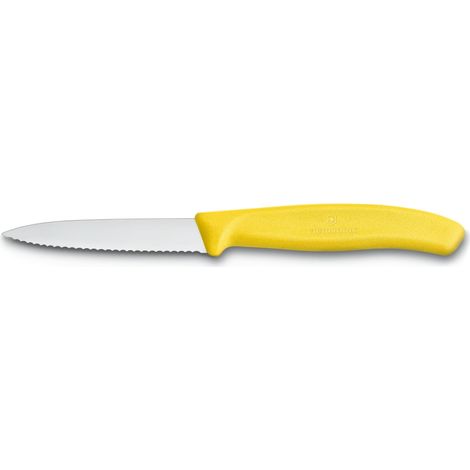 Coltelli da tavola Victorinox Spelucchino Lama Seghettata 8cm Giallo
