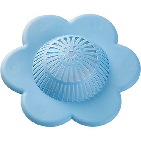Crépine d'évier en PVC, empêche les obstructions, couvercle de filtre de vidange, ventouse, bouchon de vidange pour cuisine et salle de bain, bleu (1/5)