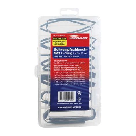 HEIDEMANN Schrumpfschlauch Set 6x0,5m Box,wiederverwendb (1/2)