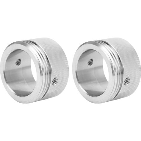 Lot de 2 adaptateurs vanne chauffage acier inox 304 raccord thermostat RA stries verticales M30 x 1.5 (1/5)