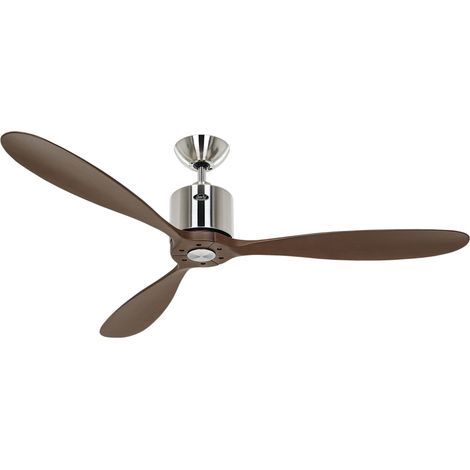 DC Ceiling Fan Aeroplan Eco Chrome / Walnut (1/4)