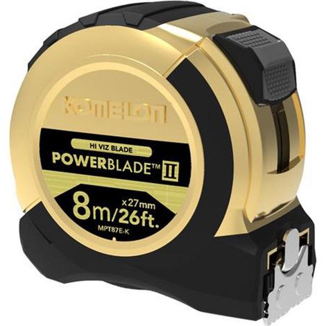 Komelon Gold Pocket Tape 8M/26Ft - Durable Measuring Tool
