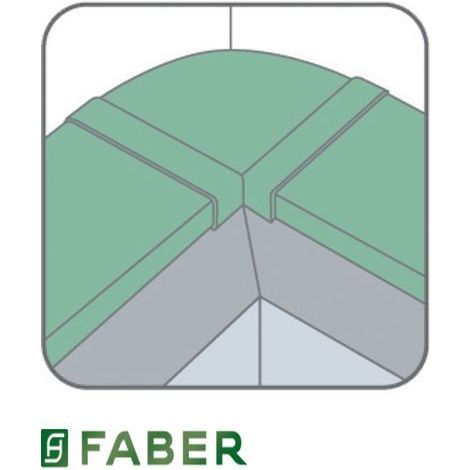Faber 112.0157.300 Curva CRO 90 Tubo di Prolunga per Cappa Aspirante Rettangolare 90° 226x226x60 mm (1/2)