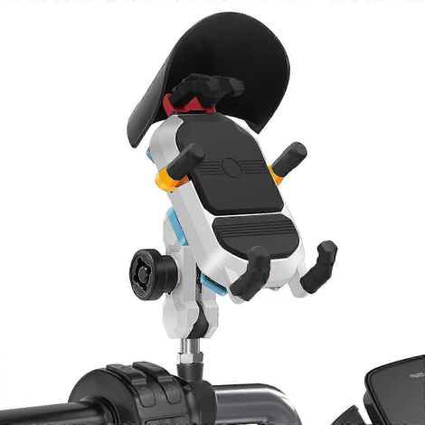 Support de téléphone étanche pour moto, antivol, rotatif, fixation par vis M10, convient aux téléphones de 3,5 à 6,5 pouces (26s). (1/5)
