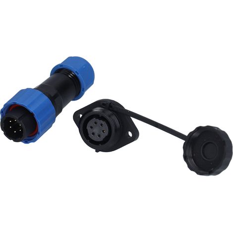 Prise de courant d'aviation étanche à bride SP16, connecteur à joints bout à bout mâle et femelle IP68, 6 cœurs (250V 5A) (1/5)