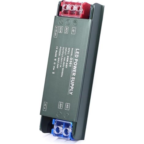 Transformateur 220V 24V LED Driver 24W Ultra Mince Transfo 1A Adaptateur Alimentation, 220V AC à 24V DC Convertisseur, d'alimentation Basse Tension Transfo LED de Tension Constante (1/5)