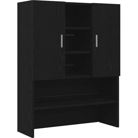 Maison Exclusive - Mueble para lavadora roble negro 70,5x25,5x90