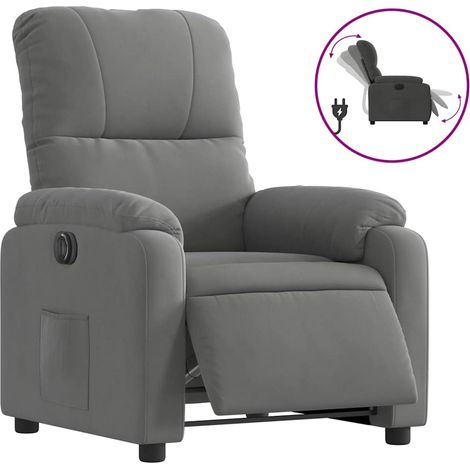 Maison Exclusive - Relaxsessel Elektrisch Dunkelgrau Mikrofaserge