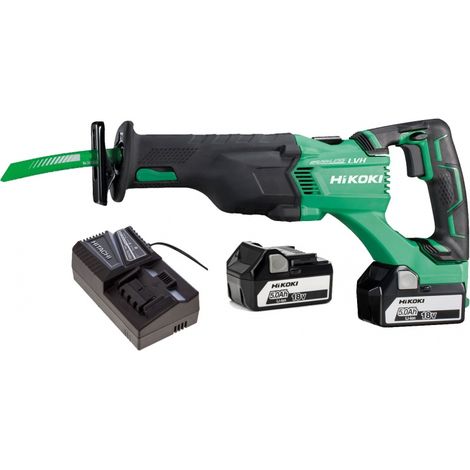 Hikoki – Scie sabre sans fil 18V – Moteur sans charbon – 2 batteries 5Ah – Coupe bois jusqu'à 120mm – Performances acier 19mm (1/5)