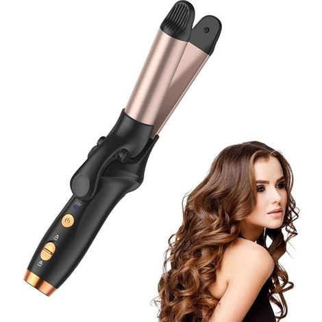 Fer à friser sans fil, mini fer à friser 21,5 mm, rechargeable par USB, 3 températures réglables, portable avec pochette de rangement, convient à tous les types de cheveux et idéal pour les voyages, n (1/5)