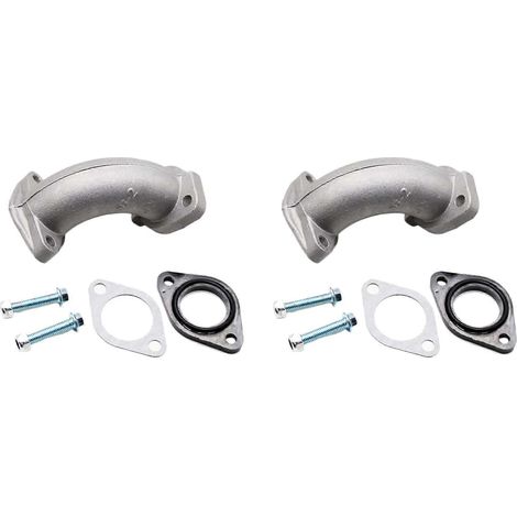 2 tubes de collecteur d'admission 26 mm, joint de collecteur d'admission pour carburateur, vis, pour quad Kazuma Lifan YX 140/150 cm³ (56-2 FA). (1/5)
