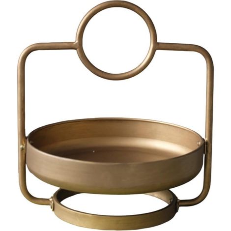 Plateau De Rangement Vintage en Fer, Plat De Collation, Dessert De Luxe, Support À Cupcakes, Support À Gâteaux À Un Niveau, Assiette De Fruits pour Décoration De Maison (1/5)
