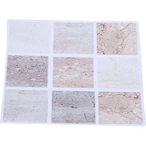 Autocollant de carrelage étanche, 18 pièces Autocollants de Transfert de Carreaux de mosaïque pour la décoration d'escalier de Meubles de Salle de Bain de Cuisine(4) (1/5)