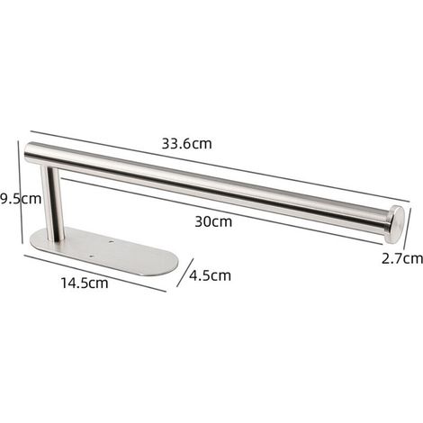 Küchenrollenhalter Ohne Bohren Edelstahl Küchenpapierhalter Selbstklebend Papierrollenhalter für Küchen Badezimmer Silber