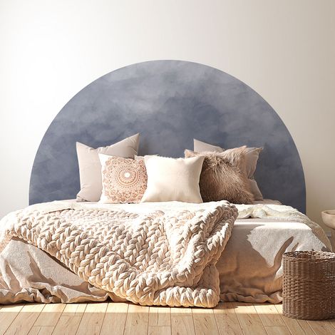 Stickers tête de lit - Couleur tendance - 160 x 130 cm - Pour lits (120 à 140 cm) - Adhésif MAT (1/2)