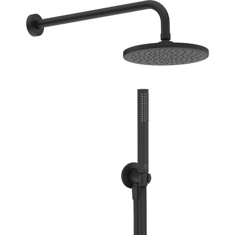 Ideal Standard - Idealrain, Kit doccia light, Mini set componenti doccia tondo, Nero Seta (1/3)