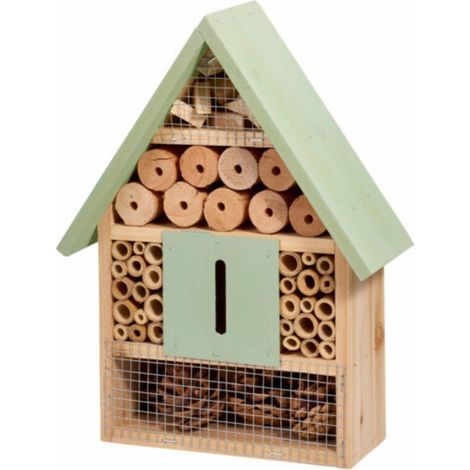 Bienenhaus Grünes Insektenhotel aus Holz