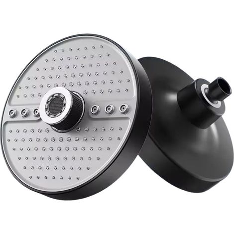 Pommeau de douche plafonnier multifonction – Grande surface, 5 modes réglables – Haute pression, débit puissant – Idéal pour salle de bain-Gris (1/4)
