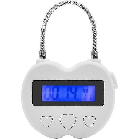 Minuteur électronique multifonction avec écran LCD et verrouillage intelligent, étanche et rechargeable par USB. (1/5)