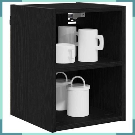 884411 Armoire suspendue avec stockage Chêne noir 30 x 29,5 x 40 cm (1/5)