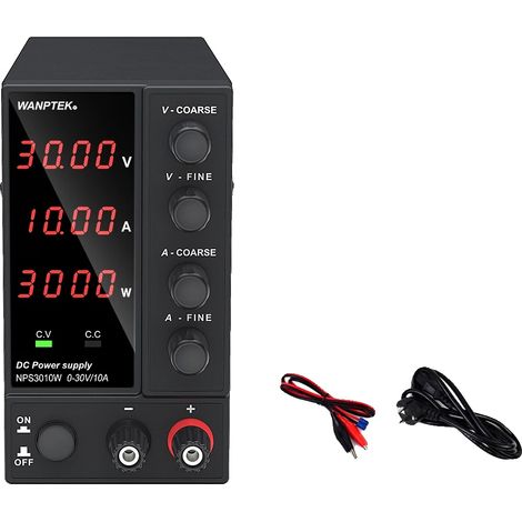 Fuente de alimentación, voltaje ajustable, pantalla de alta precisión, NPS3010W de 4 dígitos. (1/2)
