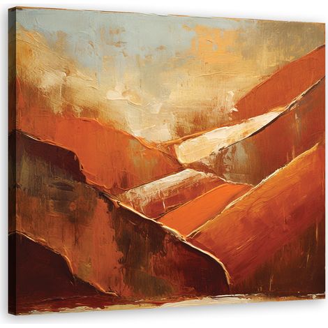 Tableau déco Orange Abstraction 50x50 (1/5)