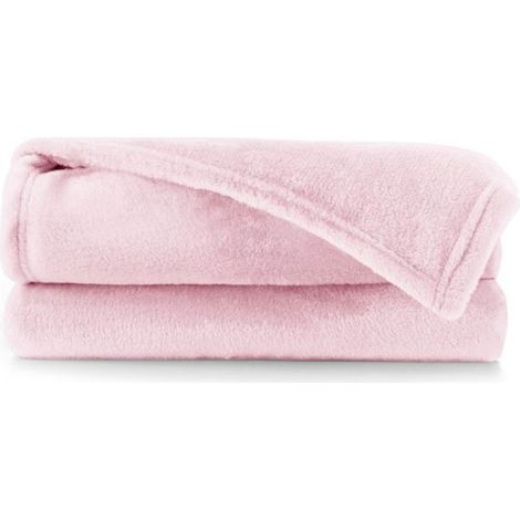 Plaid - Microfibre - 200 x 220 cm - Rose Poudré - 240 g/m² - Intérieur (1/4)