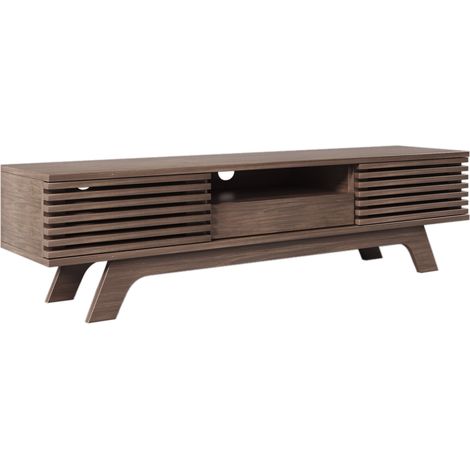 Meuble TV en bois vintage avec 1 tiroir et 2 portes, 150x35x44 cm (1/5)